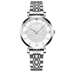 Silver FCC 32mm Analog Watch For Women OEM Japan Movt Stainless Steel