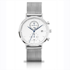 Black 40mm Chronograph Wrist Watch 3BAR Sub Dial Watches Swiss Movt