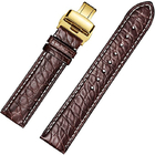 Unisex 20mm Watch Band Strap 25g Brown Crocodile Watch Strap Genuine Leather