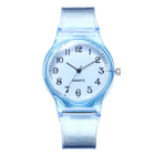 3ATM Waterproof Plastic Quartz Watch 41.5mm Simple PU Strap Watch
