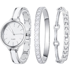 Rosegold 18cm Watch Gift Set Ladies Diamond Women'S Watch And Bracelet Gift Set 3ATM
