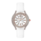 Luxury Leather Strap Quartz Watch Inlaid With A Large Number Of Zircon Jewelry