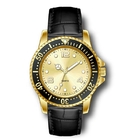 Sunray Dial Leather Strap Wrist Watch 5BAR Waterproof Luminous Mens