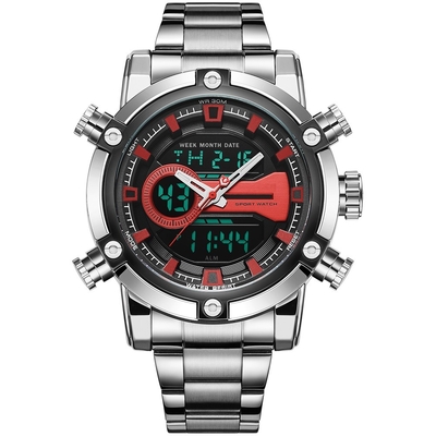 1.5 Inch OEM Mens Digital Waterproof Watches Stainless Steel Waterproof Watch