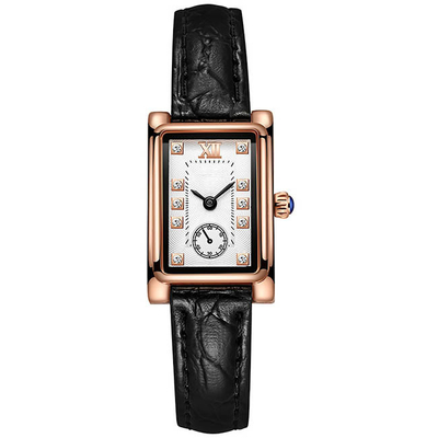 ODM Watch Couple Gift ROHS 42mm Quartz Square Watch Diamond Dial