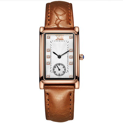 ODM Watch Couple Gift ROHS 42mm Quartz Square Watch Diamond Dial