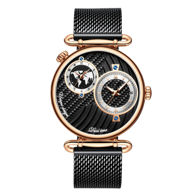 RoHS 44mm Double Dial Watch Personality Technology Fashion Innovation Business