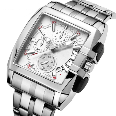 40mm Square Quartz Watches ODM Japan Movt Quartz Watches For Men OEM