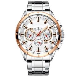 Chronograph Japan Movt Watch Stainless Steel Back