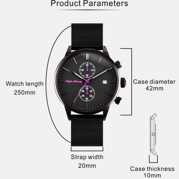 Brand Fashion Stainless Steel Strap Watch Wristwatch Men Custom Logo Outdoor Sports Water Proof Watches Luxury Hot Classic OEM