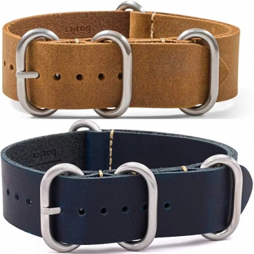 2021 High Quality Luxury Genuine Leather Watch Strap Rose Gold Buckle Custom Handmade Leather Genuine Watch Strap