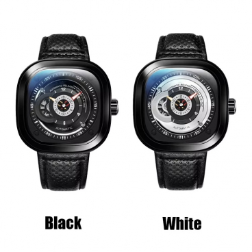 Luxury Automatic Mechanical Young Men Watches Custom Brands Genuine Leather Band Watch for Men