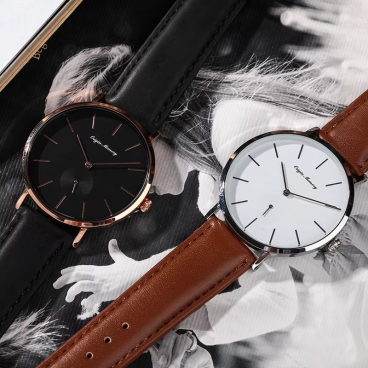 Quartz Watch Women Luxury Fashion Ladies New Chronograph for Girls Stainless Steel Case Luxury Leather Waterproof Delicacy Watch