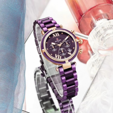 Reward Beautiful Women in Wristwatches Date Day Ladies Watches Silver Fashion Watches