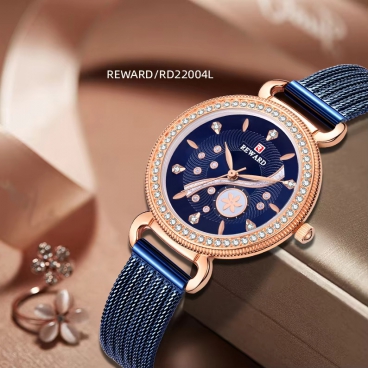 REWARD Hot Brand Fashion Stainless Steel Band Quartz Sport Watch Luminous Ladies Wrist Luxury Women Watches
