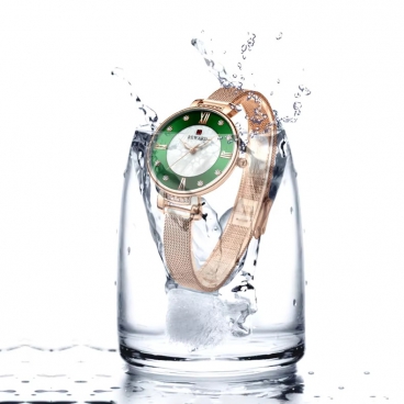 Wrist Watch Retro Small Green Plate Elegant Charm Lady Quartz Watch Stainless Steel Strap Women's Watch